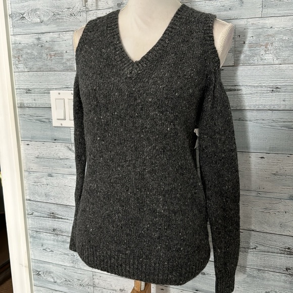 REBECCA MINKOFF WOOL ALPACA COLD SHOULDER SWEATER - Picture 7 of 12